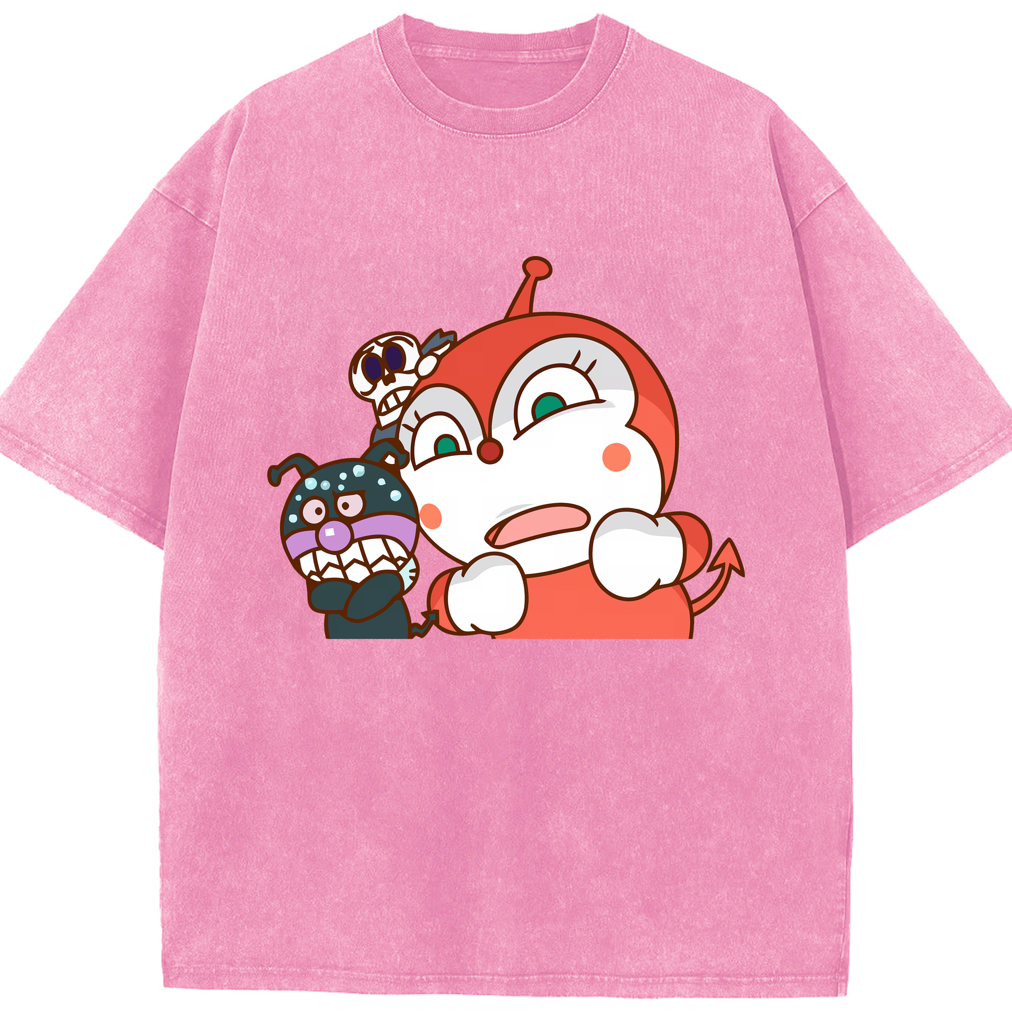 （画像用） アンパンマン Anpanman 綿100% ヴィンテージ風 半袖Tシャツ（フロントプリント）